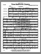Cover icon of Three Beethoven Classics (COMPLETE) sheet music for clarinet quartet by Ludwig van Beethoven and Harry Gee, classical score, intermediate skill level