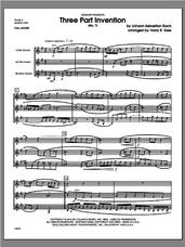 Cover icon of Three Part Invention (No. 7) (COMPLETE) sheet music for clarinet trio by Johann Sebastian Bach and Harry Gee, classical score, intermediate skill level