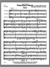 Cover icon of Three Bach Pieces (COMPLETE) sheet music for clarinet trio by Johann Sebastian Bach and Contorno, classical score, intermediate skill level
