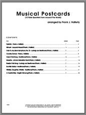 Cover icon of Musical Postcards (10 Flute Quartets From Around The World) (COMPLETE) sheet music for flute quartet by Frank J. Halferty, classical score, intermediate skill level