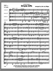 Cover icon of Simple Gifts (COMPLETE) sheet music for horn quartet by Hilfiger, classical score, intermediate skill level