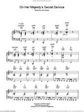 Cover icon of On Her Majesty's Secret Service - Theme sheet music for piano solo by John Barry, intermediate skill level