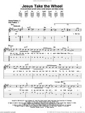 Cover icon of Jesus Take The Wheel sheet music for guitar solo (easy tablature) by Carrie Underwood, American Idol, Brett James, Gordie Sampson and Hillary Lindsey, easy guitar (easy tablature)