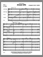 Cover icon of Simple Gifts (COMPLETE) sheet music for brass quintet by Frank J. Halferty, classical score, intermediate skill level