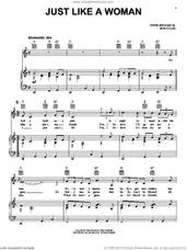 Cover icon of Just Like A Woman sheet music for voice, piano or guitar by Bob Dylan, intermediate skill level
