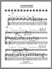 Cover icon of Answering Bell sheet music for guitar (tablature) by Ryan Adams, intermediate skill level