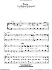Cover icon of Bruce ('From Matilda The Musical') sheet music for piano solo by Tim Minchin, easy skill level