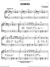 Cover icon of Domino sheet music for piano solo by Van Morrison, easy skill level