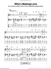 Cover icon of Who's Making Love sheet music for guitar (tablature, play-along) by Johnnie Taylor, intermediate skill level