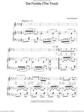 Cover icon of Theme From The Trout Quintet (Die Forelle) sheet music for voice, piano or guitar by Franz Schubert, classical score, intermediate skill level