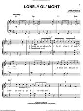 Cover icon of Lonely Ol' Night sheet music for piano solo by John Mellencamp, easy skill level