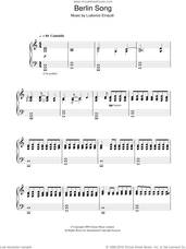 Cover icon of Berlin Song sheet music for piano solo by Ludovico Einaudi, classical score, intermediate skill level
