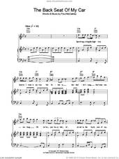 Cover icon of The Back Seat Of My Car sheet music for voice, piano or guitar by Paul McCartney, intermediate skill level