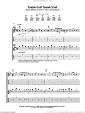 Cover icon of Generate! Generate! sheet music for guitar (tablature) by Johnny Marr and James Doviak, intermediate skill level