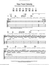 Cover icon of New Town Velocity sheet music for guitar (tablature) by Johnny Marr and James Doviak, intermediate skill level