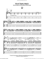 Cover icon of Word Starts Attack sheet music for guitar (tablature) by Johnny Marr and James Doviak, intermediate skill level