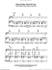 Cover icon of Part Of Me, Part Of You sheet music for voice, piano or guitar by Glenn Frey and Jack Tempchin, intermediate skill level
