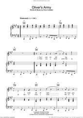 Cover icon of Oliver's Army sheet music for voice, piano or guitar by Elvis Costello, intermediate skill level