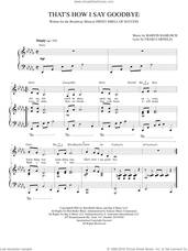 Cover icon of That's How I Say Goodbye sheet music for voice and piano by Marvin Hamlisch and Craig Carnelia, intermediate skill level