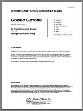Cover icon of Gossec Gavotte (COMPLETE) sheet music for orchestra by Francois-Joseph Gossec and Wang, classical score, intermediate skill level