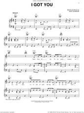 Cover icon of I Got You sheet music for voice, piano or guitar by Jack Johnson, intermediate skill level