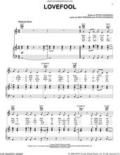 Cover icon of Lovefool sheet music for voice, piano or guitar by The Cardigans, intermediate skill level