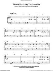 Cover icon of Please Don't Say You Love Me sheet music for piano solo by Gabrielle Aplin and Nicholas Atkinson, easy skill level