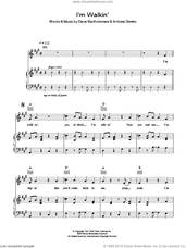 Cover icon of I'm Walkin' sheet music for voice, piano or guitar by Antoine 'Fats' Domino, Antoine Domino and Dave Bartholomew, intermediate skill level