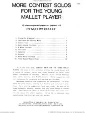Cover icon of More Contest Solos For The Young Mallet Player sheet music for percussions by Houllif, classical score, intermediate skill level