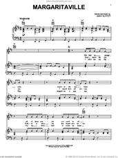 Cover icon of Margaritaville sheet music for voice, piano or guitar by Jimmy Buffett, intermediate skill level