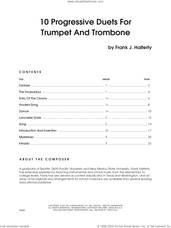 Cover icon of 10 Progressive Duets For Trumpet And Trombone sheet music for trumpet and trombone by Frank J. Halferty, classical score, intermediate duet