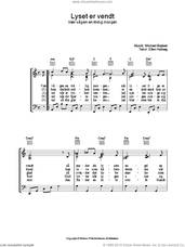Cover icon of Lyset Er Vendt sheet music for voice, piano or guitar by Michael Bojesen and Ellen Heiberg, intermediate skill level