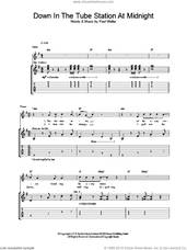 Cover icon of Down In The Tube Station At Midnight sheet music for guitar (tablature) by The Jam and Paul Weller, intermediate skill level