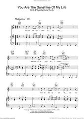 Cover icon of You Are The Sunshine Of My Life sheet music for voice, piano or guitar by Stevie Wonder, wedding score, intermediate skill level
