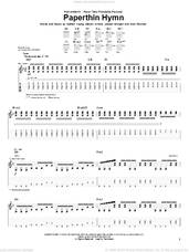 Cover icon of Paperthin Hymn sheet music for guitar (tablature) by Anberlin, Dion Rexroat, Joseph Milligan, Nathan Young and Steven Arnold, intermediate skill level
