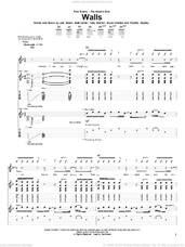 Cover icon of Walls sheet music for guitar (tablature) by Emery, Bryan Shelton, Joel Green, Matt Carter, Timothy Studley and Toby Morrell, intermediate skill level