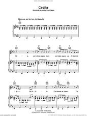 Cover icon of Cecilia sheet music for voice, piano or guitar by Simon & Garfunkel and Paul Simon, intermediate skill level