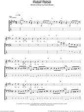 Cover icon of Rebel Rebel sheet music for bass (tablature) (bass guitar) by David Bowie, intermediate skill level
