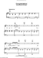Cover icon of Congratulations sheet music for voice, piano or guitar by Paul Simon, intermediate skill level