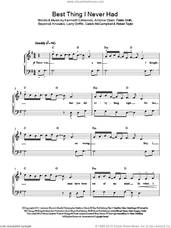 Cover icon of Best Thing I Never Had, (easy) sheet music for piano solo by Beyonce, Antonio Dixon, Caleb McCampbell, Kenneth Edmonds, Larry Griffin, Patrick Smith and Robert Shea Taylor, easy skill level