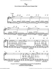 Cover icon of Try sheet music for piano solo by P!nk, Benjamin West and Michael Busbee, easy skill level