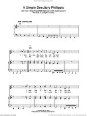 Cover icon of A Simple Desultory Philippic (Or How I Was Robert McNamara'd Into Submission) sheet music for voice, piano or guitar by Simon & Garfunkel and Paul Simon, intermediate skill level