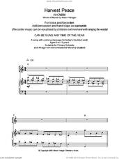 Cover icon of Harvest Peace sheet music for voice, piano or guitar by Alison Hedger, intermediate skill level