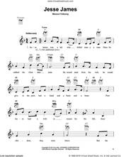 Cover icon of Jesse James sheet music for ukulele by Missouri Folksong, intermediate skill level
