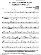 Cover icon of Do You Know What It Means to Miss New Orleans sheet music for orchestra/band (bass) by Kirby Shaw, Eddie DeLange and Louis Alter, intermediate skill level