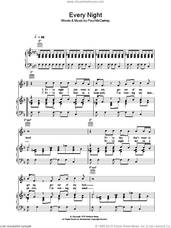 Cover icon of Every Night sheet music for voice, piano or guitar by Paul McCartney, intermediate skill level