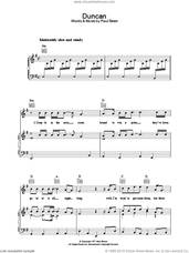 Cover icon of Duncan sheet music for voice, piano or guitar by Paul Simon, intermediate skill level