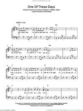 Cover icon of One Of These Days sheet music for piano solo by Olly Murs, Andrew Frampton, Julian Bunetta, Oliver Murs and Steve Kipner, easy skill level