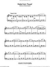 Cover icon of Waltz From Faust sheet music for piano solo by Charles Gounod, classical score, intermediate skill level