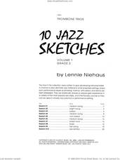 Cover icon of 10 Jazz Sketches, Volume 1 sheet music for trombone trio by Lennie Niehaus, intermediate skill level
